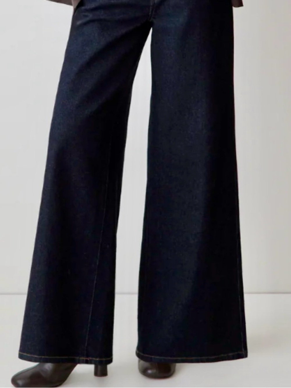 RW&CO. Ultra Wide-Leg Dark Navy Jeans